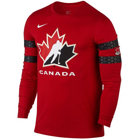 nike team canada long sleeve replica t shirt|nike hockey canada gear.